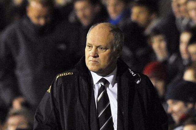 Martin Jol watches Fulham go out of the Europa League on Wednesday night 