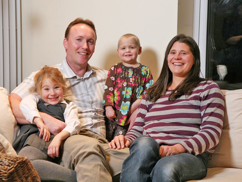 Erin Westmeijer, who suffers from leukaemia, with her mother Christina, father Jeroen and sister Caitlyn