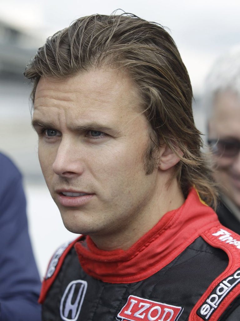 Dan Wheldon was killed by a head injury after colliding with a post