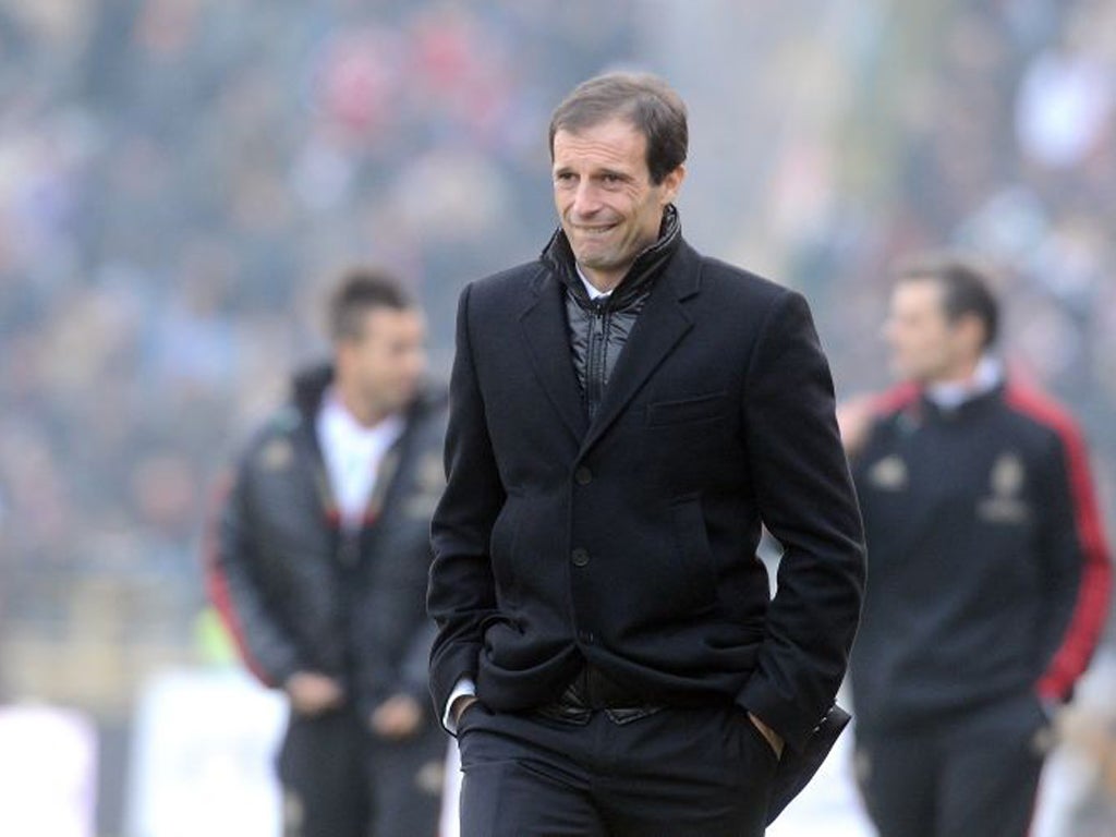 Massimilano Allegri won Milan the title last season, his first in charge