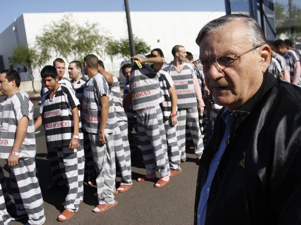 Joe Arpaio, sheriff of Maricopa County, Arizona, is accused of mistreating Latino prisoners in his care
