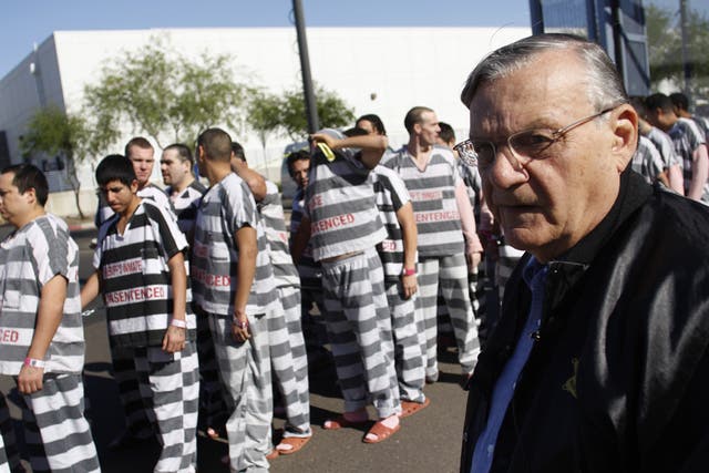 <p>Joe Arpaio, sheriff of Maricopa County, Arizona, is accused of mistreating Latino prisoners in his care</p>