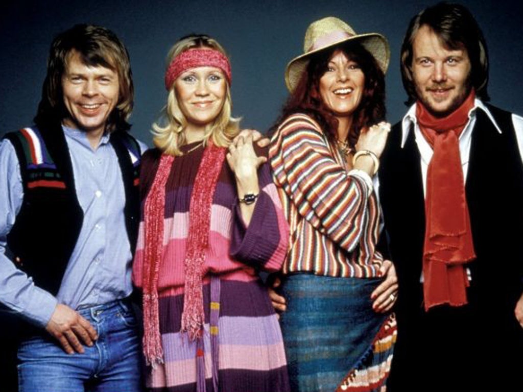Pop group ABBA (pictured) were kept off the top spot by Pink Floyd's 'Another Brick in The Wall'