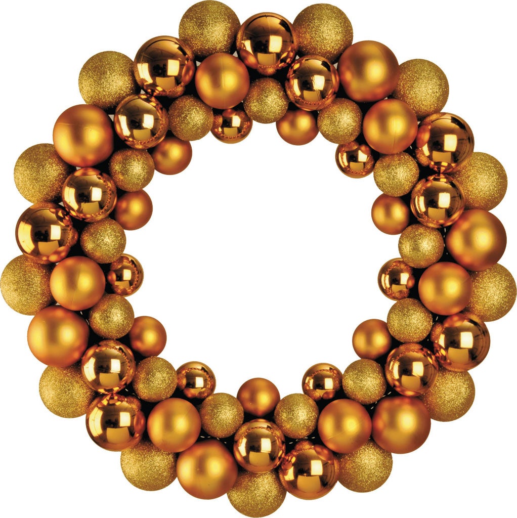 <p><strong>1. Bauble wreath</strong></p><p><p>DZD, £15.95. These wreaths are fun, available in a kaleidoscope of colours and, crucially, entirely needle-free. 020 7388 7488, dzd.co.uk</p></p>