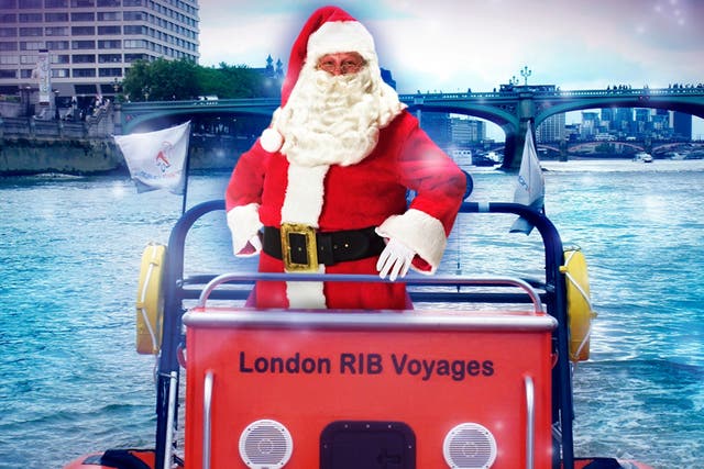 <p>Santa moors: The Jingle Bell Blast on the Thames</p>