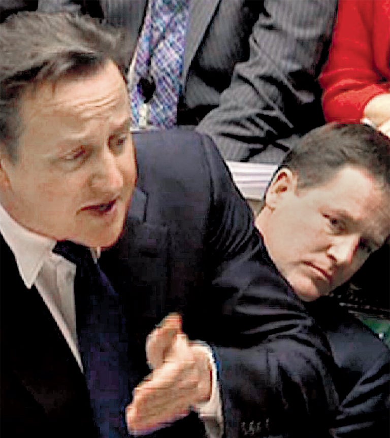 Nick Clegg was at PMQ on Wednesday, but missed the Tory leader's Monday statement on Europe