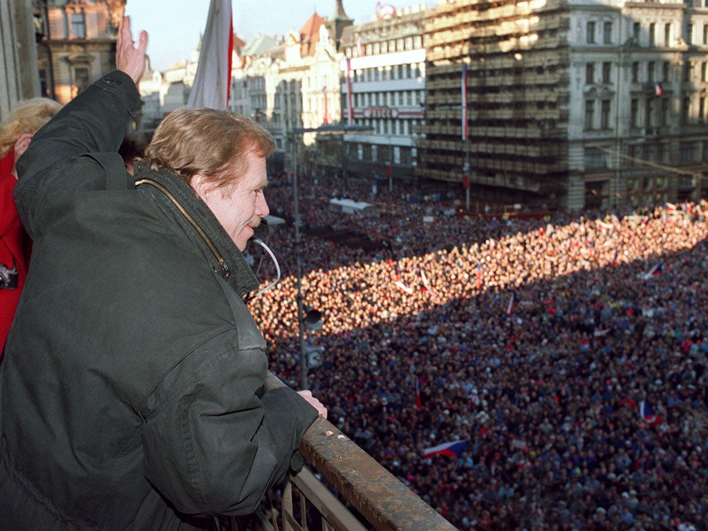 Vaclav Havel, in 1989,?was elected first president of?Czechoslovakia as communist crumbled across Eastern Europe?(Getty)