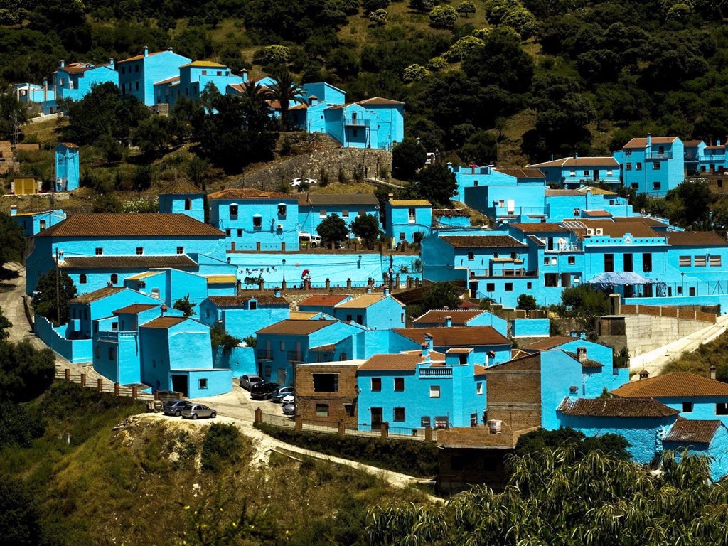 After 175 buildings in Juzcar were painted 'Smurf blue' this summer, tourist numbers soared