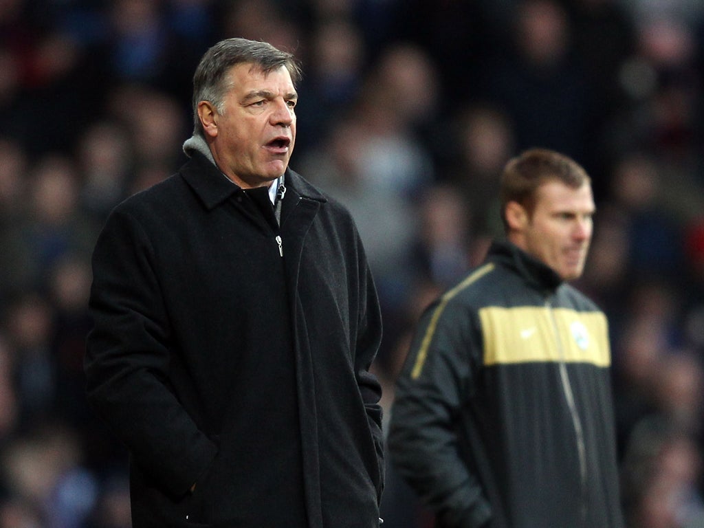 Sam Allardyce: The West Ham manager was sent off after lashing out in frustration