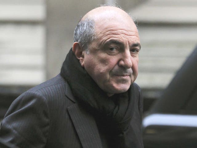 <p>Boris Berezovsky arrives at the High Court yesterday</p>