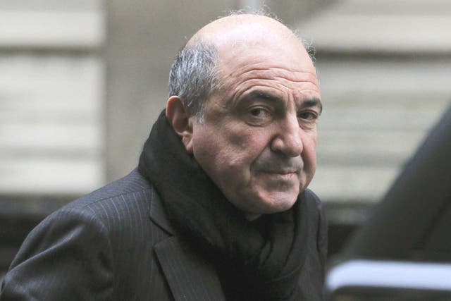 <p>Boris Berezovsky arrives at the High Court yesterday</p>