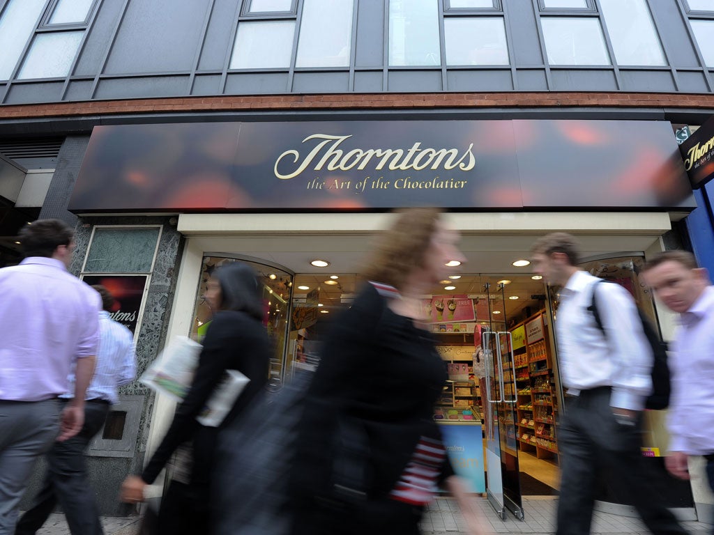 Thorntons raised fears of a Christmas flop on the high street today