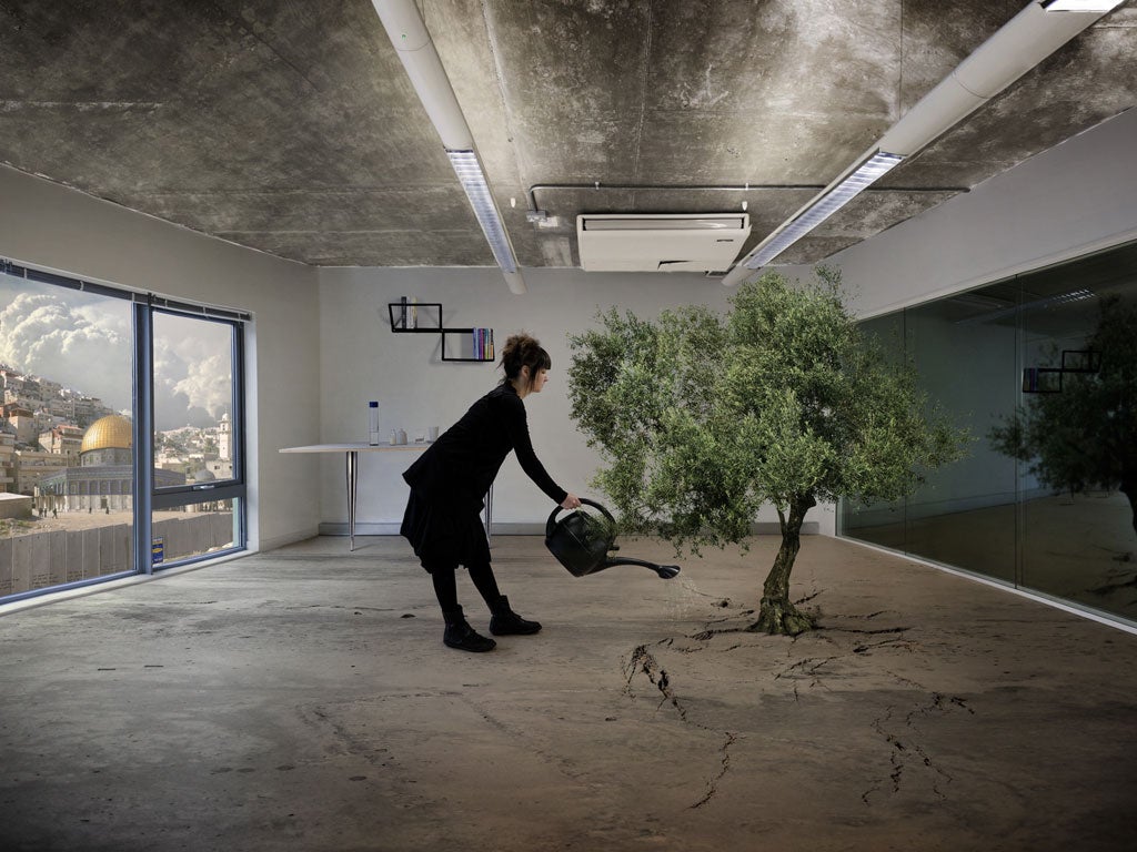 <p>'Olive Tree', taken from Larissa Sansour's Nation Estate project</p>