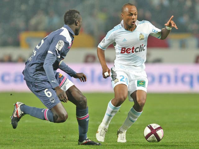 <p>Andre Ayew (right) is hoping is be named African Player of the Year</p>