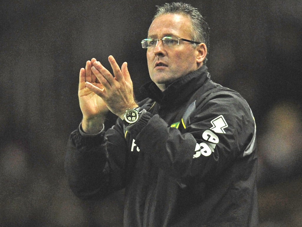 <p>Lambert believes Premier League survival would be 'incredible' for Norwich</p>