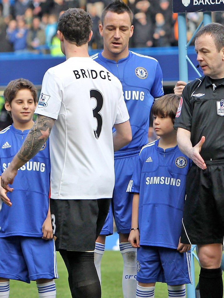 Wayne Bridge famously refuses to shake John Terry's hand last year after the Chelsea captain's alleged affair with Bridge's former partner