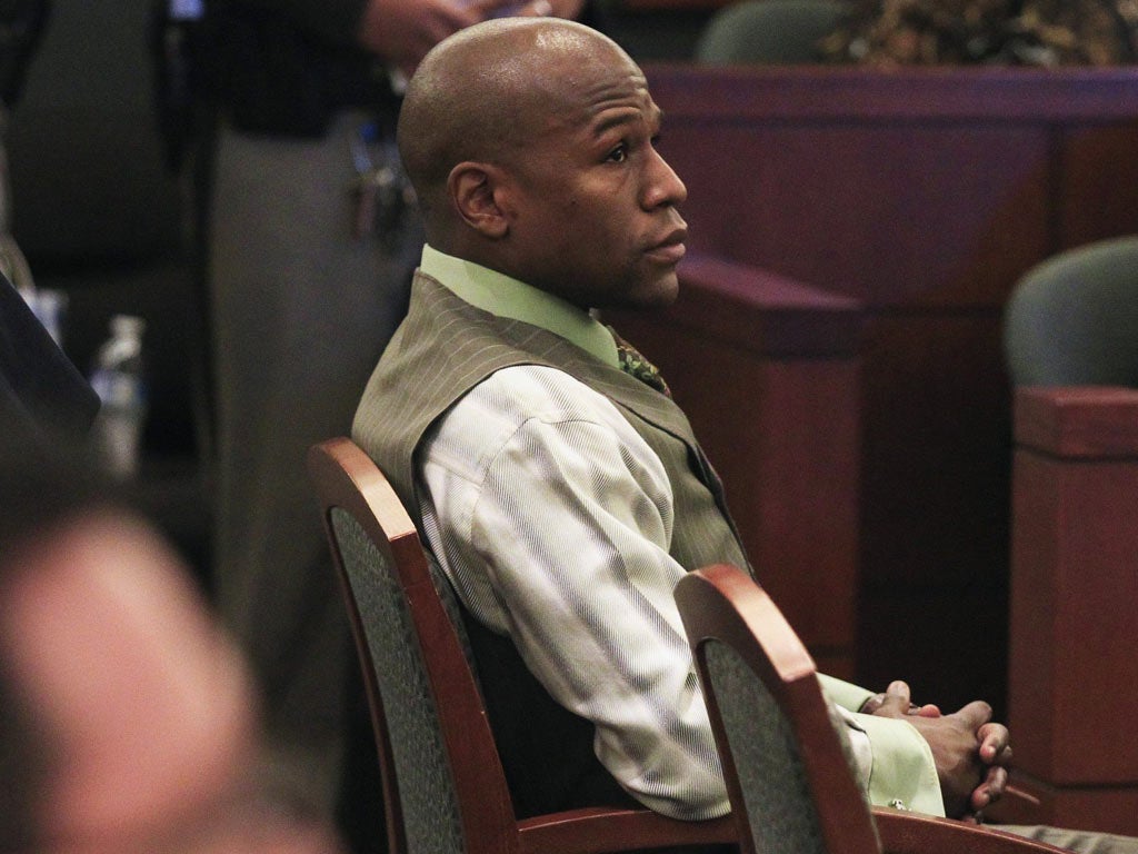Boxer Floyd Mayweather Jnr appears in court to plead on domestic violence and other charges