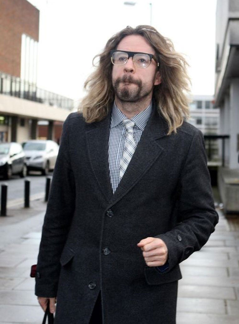 Justin Lee Collins leaves St Albans Magistrates Court