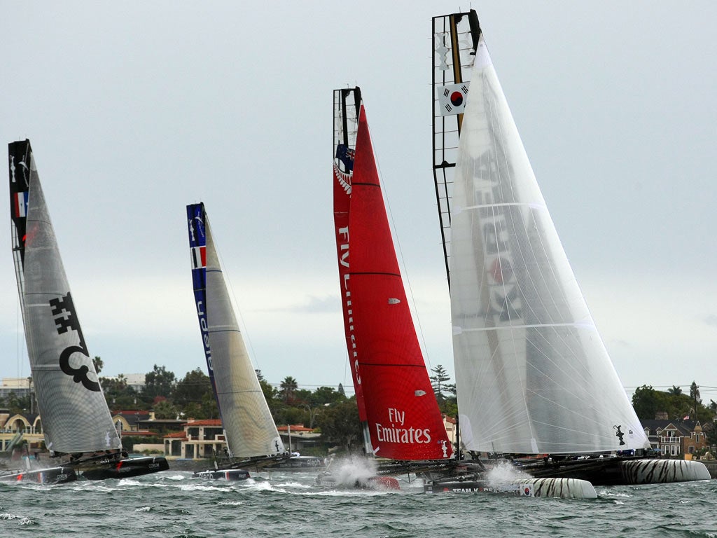Team Korea during the America's Cup World Series