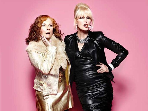 Absolutely Fabulous, 10pm, BBC1 The first new AbFab episode in six years is a gem, embracing such intervening technological advances as iPads (Bubble tries to draw on hers) and Twitter. Eddie (Jennifer Saunders) is ballooning ('not even the credit crunch