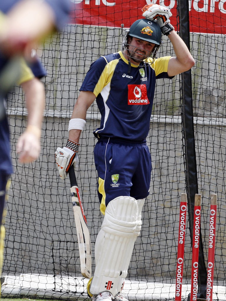 Ed Cowan at a nets session ahead of the MCG Boxing Day Test with India