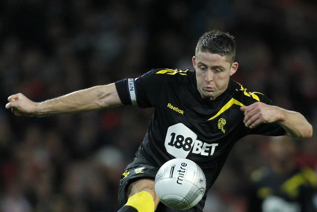 Gary Cahill is out of contract with Bolton at the end of the season