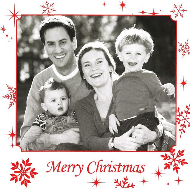 Happy family: Ed Miliband with his wife Justine and their sons
