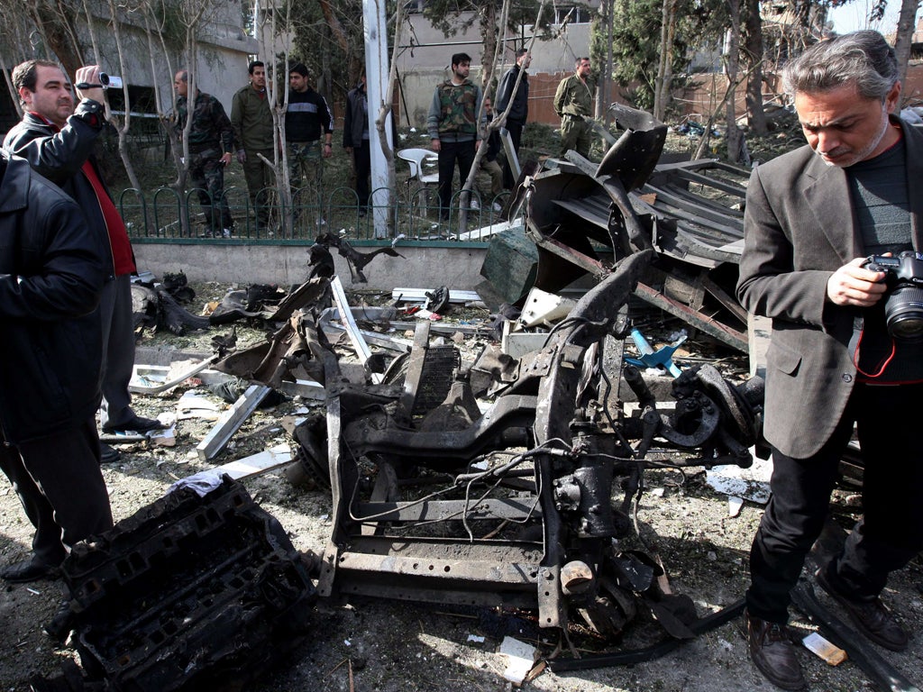 The car used by one of the suicide bombers