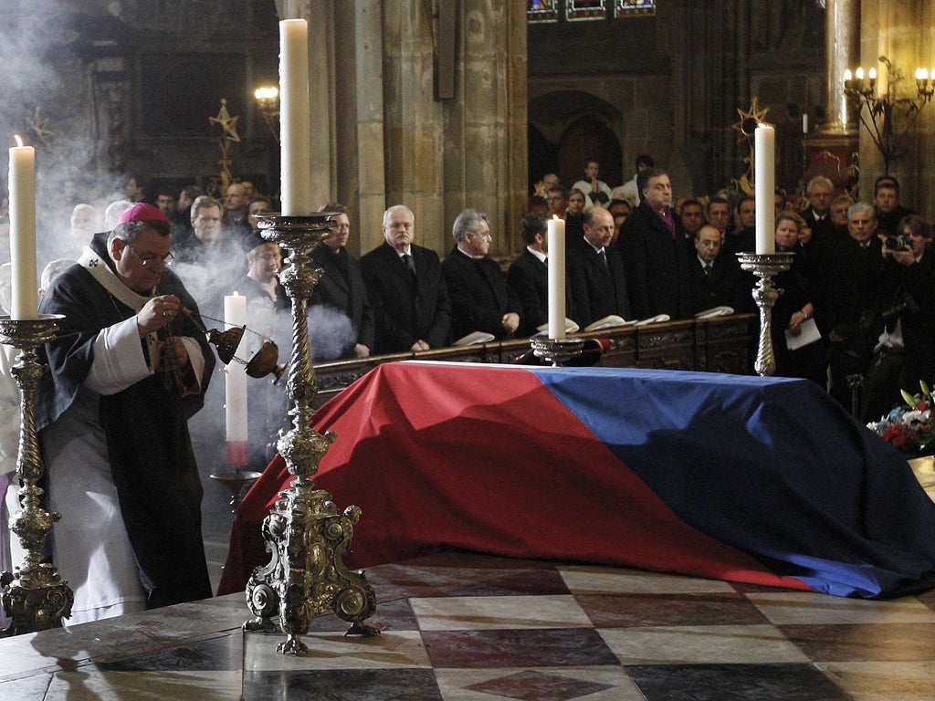 Vaclav Havel's funeral in Prague