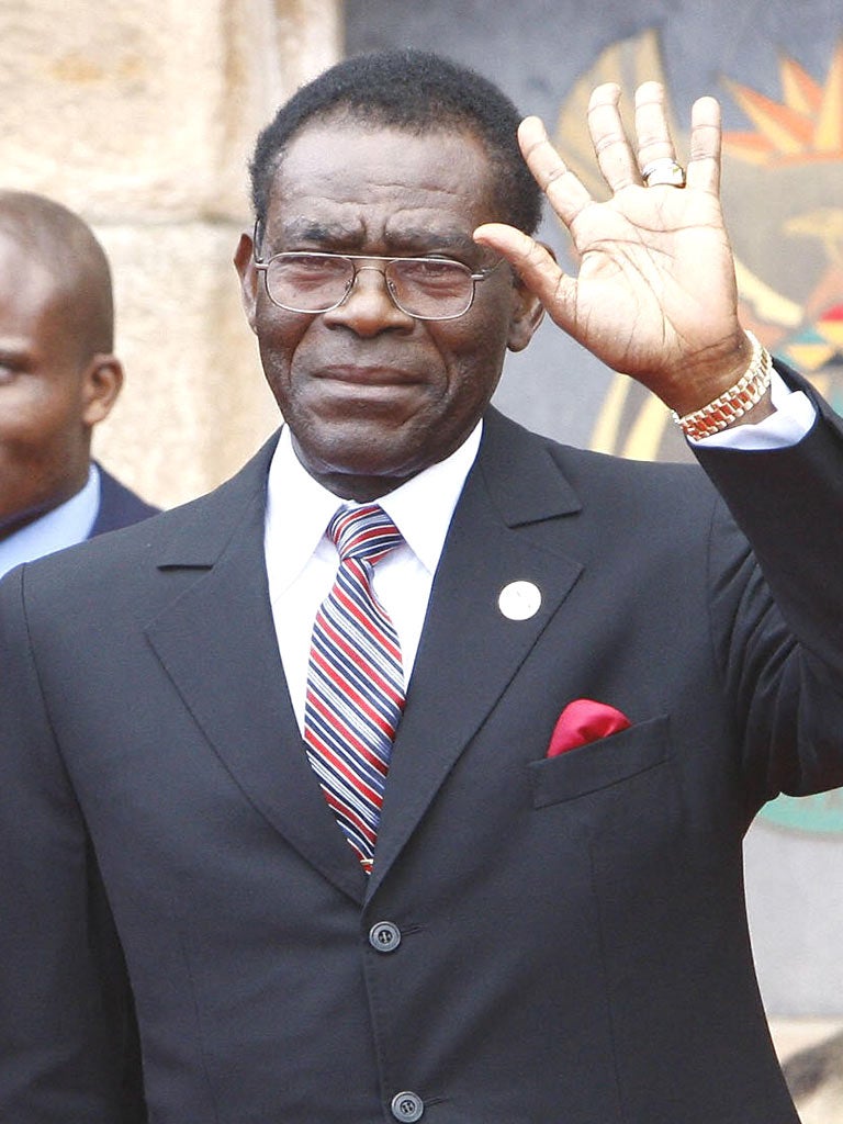 The despot President Obiang of Equatorial Guinea is accused of sanctioning killing and torture, and has amassed a $600m fortune, according to Forbes