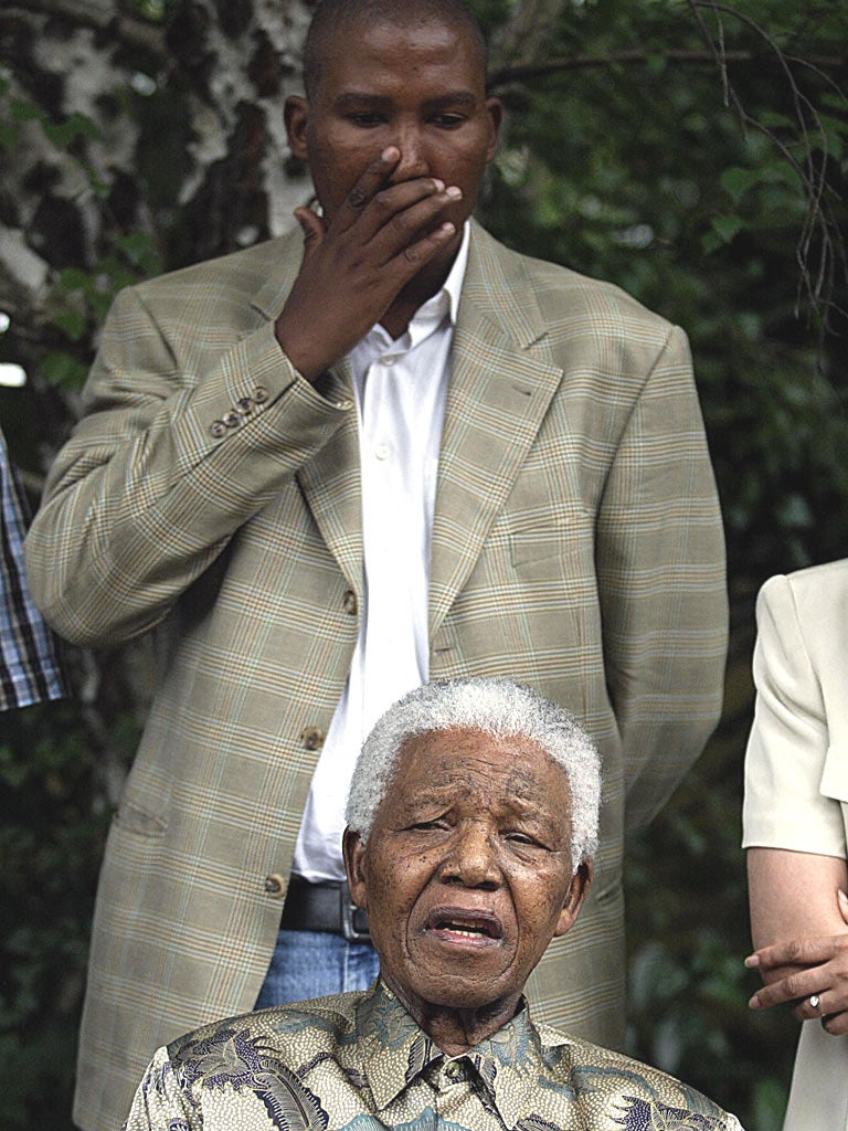 Mandla Mandela with his grandfather Nelson Mandela