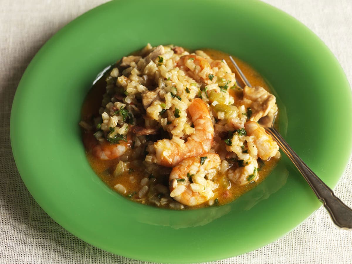 Jambalaya with prawns, scampi and chorizo The Independent The