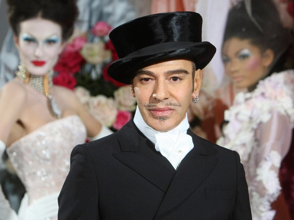 A model presents a creation by British designer John Galliano for Christian  Dior FallWinter 20072008 HauteCouture collection show in Versailles  France on July 2 2007 The prestigious fashion house of Christian Dior