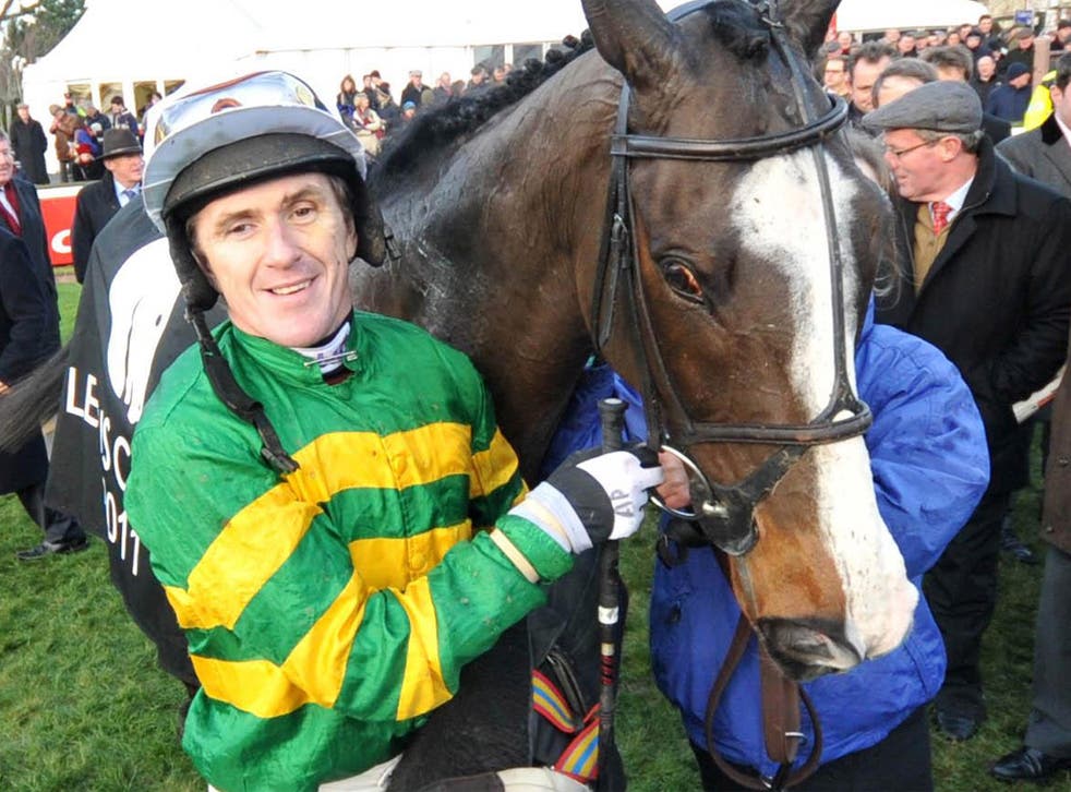 Tony McCoy and Synchronised celebrate victory at Leopardstown