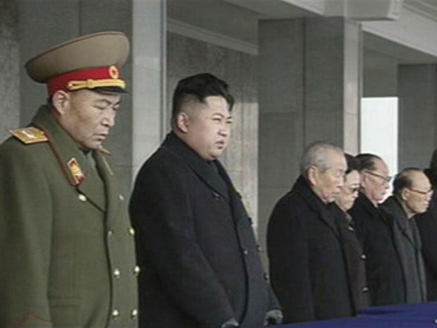 Kim Jong-un's (second left) leadership is not expected to become formal until top party, parliamentary and government representatives convene to confirm his ascension