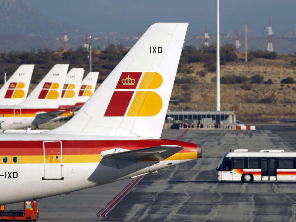 Spanish airline Iberia cancelled more than a third of its flights today