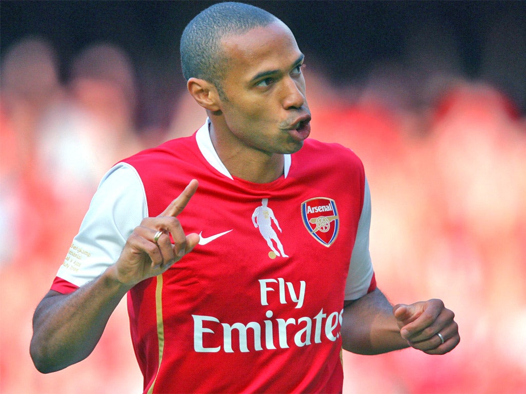 Thierry Henry looks set to return to the colours of Arsenal