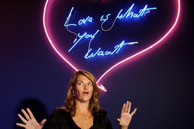 Outcast: Tracey Emin was demonised for being a Tory