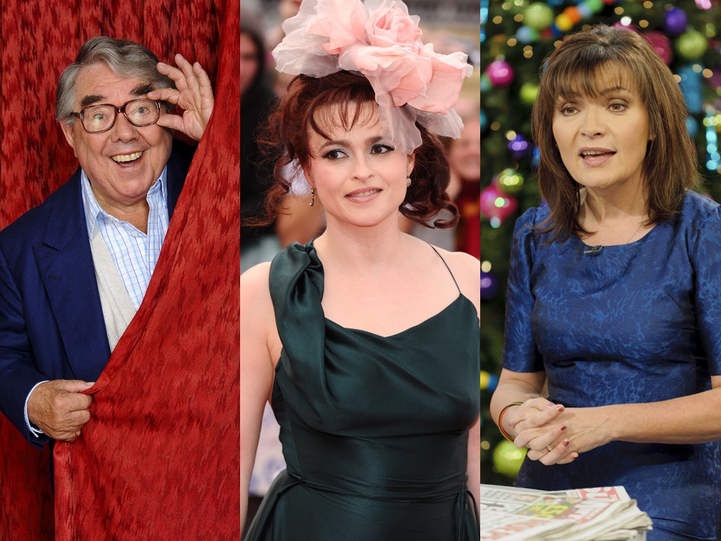 Ronnie Corbett, who was appointed an OBE in 1978, is now honoured with a CBE, as is Helena Bonham Carter, who won widespread acclaim for her portrayal of Queen Elizabeth in The King's Speech. Lorraine Kelly's OBE marks more than 20 years on breakfast TV s