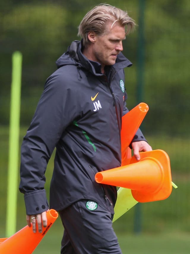 JOHAN MJALLBY: The Celtic assistant manager has
warned against complacency