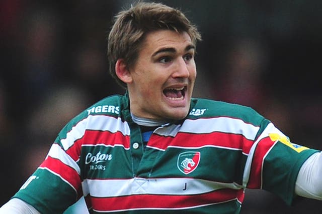TOBY FLOOD: The Leicester fly-half scored 13 points against
Sale at Welford Road
