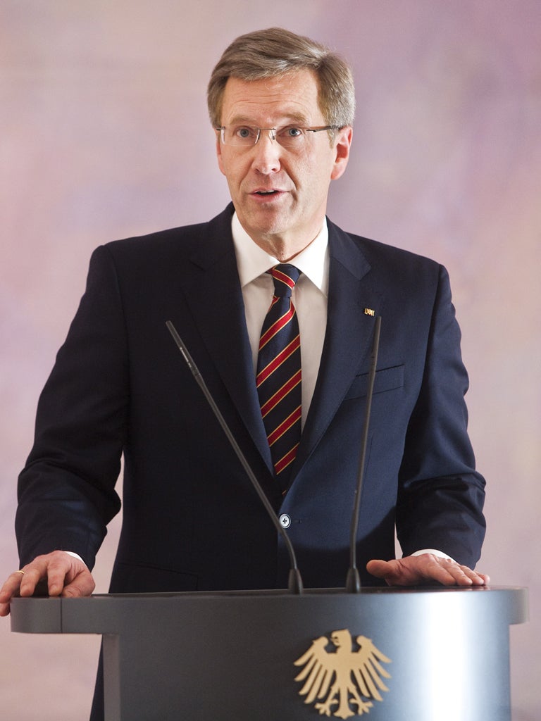 CHRISTIAN WULFF: A former state prime minister, he
was hand-picked as President by Angela Merkel