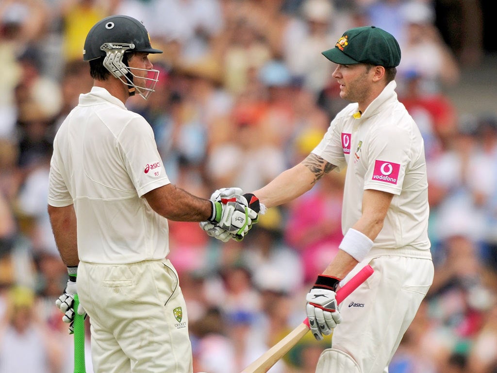 Ricky Ponting and Michael Clarke put Australia in control