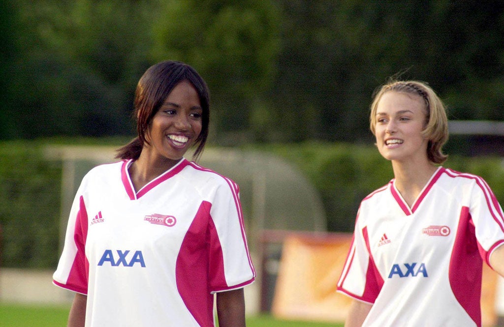 Knightley in 2001's Bend it Like Beckham