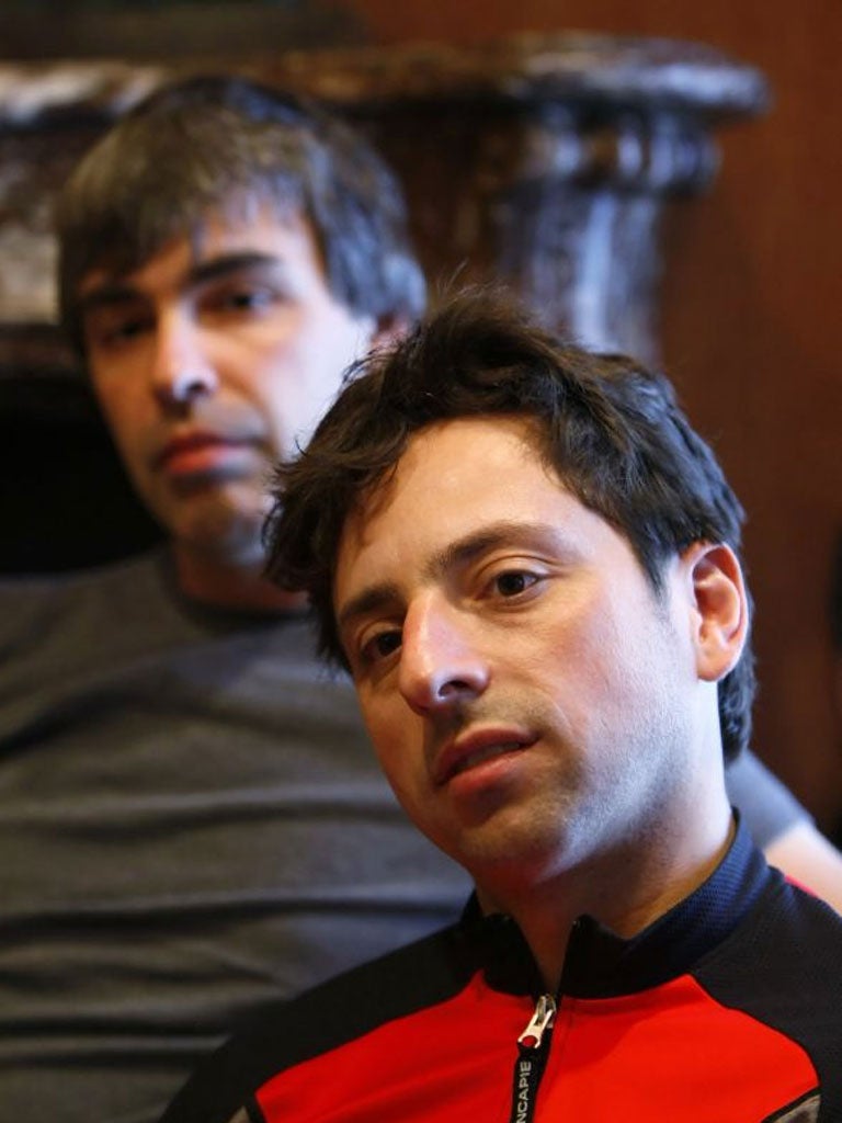 Sergey Brin and Larry Page met at Stanford University in California, as computer science students. Their talent was spotted in 1998 by Andy
Bechtolsheim, founder of Sun Microsystems, who put up $100,000. Google is now valued at over £125bn