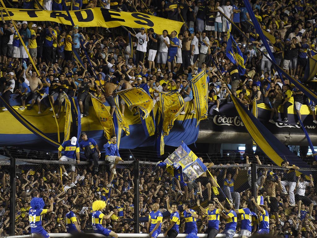 Boca Junior fans at La Bombonera