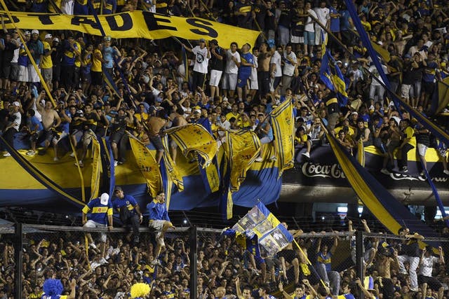 Boca Junior fans at La Bombonera