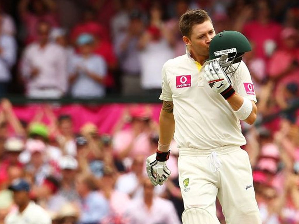 Australia’s Michael Clarke savours his triple century against India
