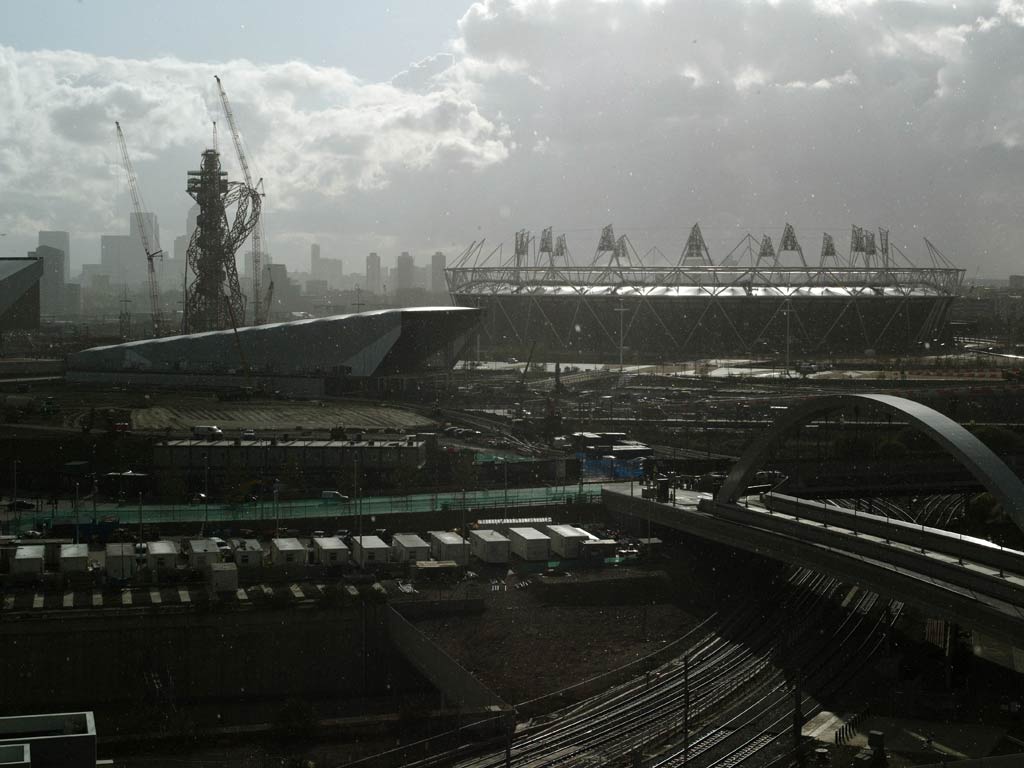 A view of the London 2012 Olympic Park