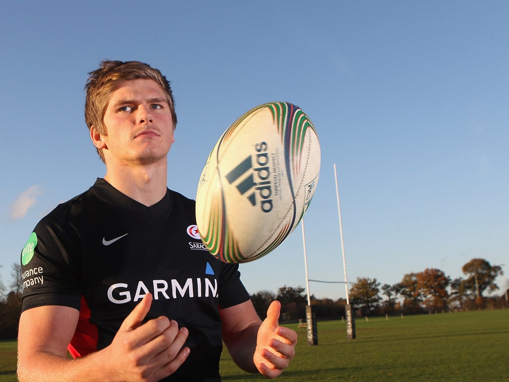 'I guess I am loud, and a big mouth,' says Owen Farrell. 'My dad was the same, you could always hear him on the pitch'